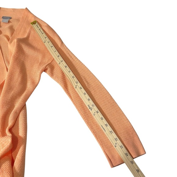 Chico’s Linen Blend Open Front Knit Cardigan Casual Resortwear Layering Size XS - Picture 12 of 14